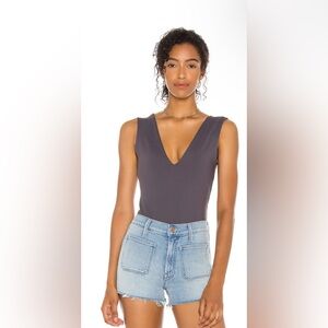 Free People Keep It Sleek Bodysuit in metal